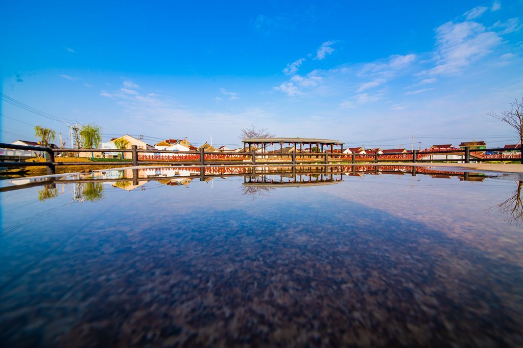 白鼠村小游园白鼠村小游园镇西小游园白鼠村白鼠村春天的广洋湖,田园